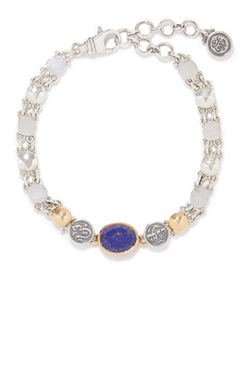 Love Bracelet, 18k Yellow Gold, Sterling Silver & Lapis Lazuli